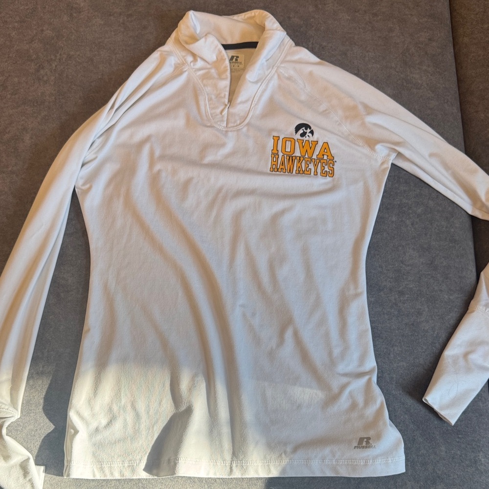 Russell Athletic White Iowa Hawkeyes Long Sleeve Shirt